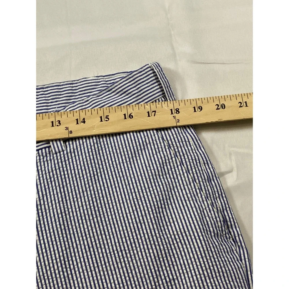 Brooks Brothers Clark Seersucker Pants Mens 36x30 Blue White Striped Cotton